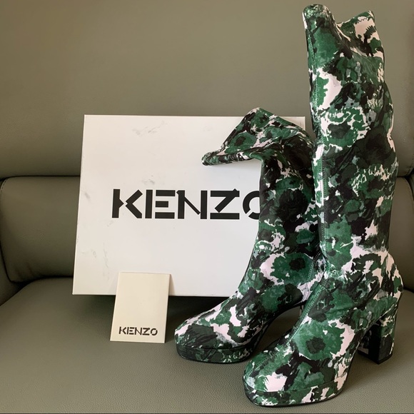 NWT KENZO Aquarelle glove platform boots - Picture 1 of 11